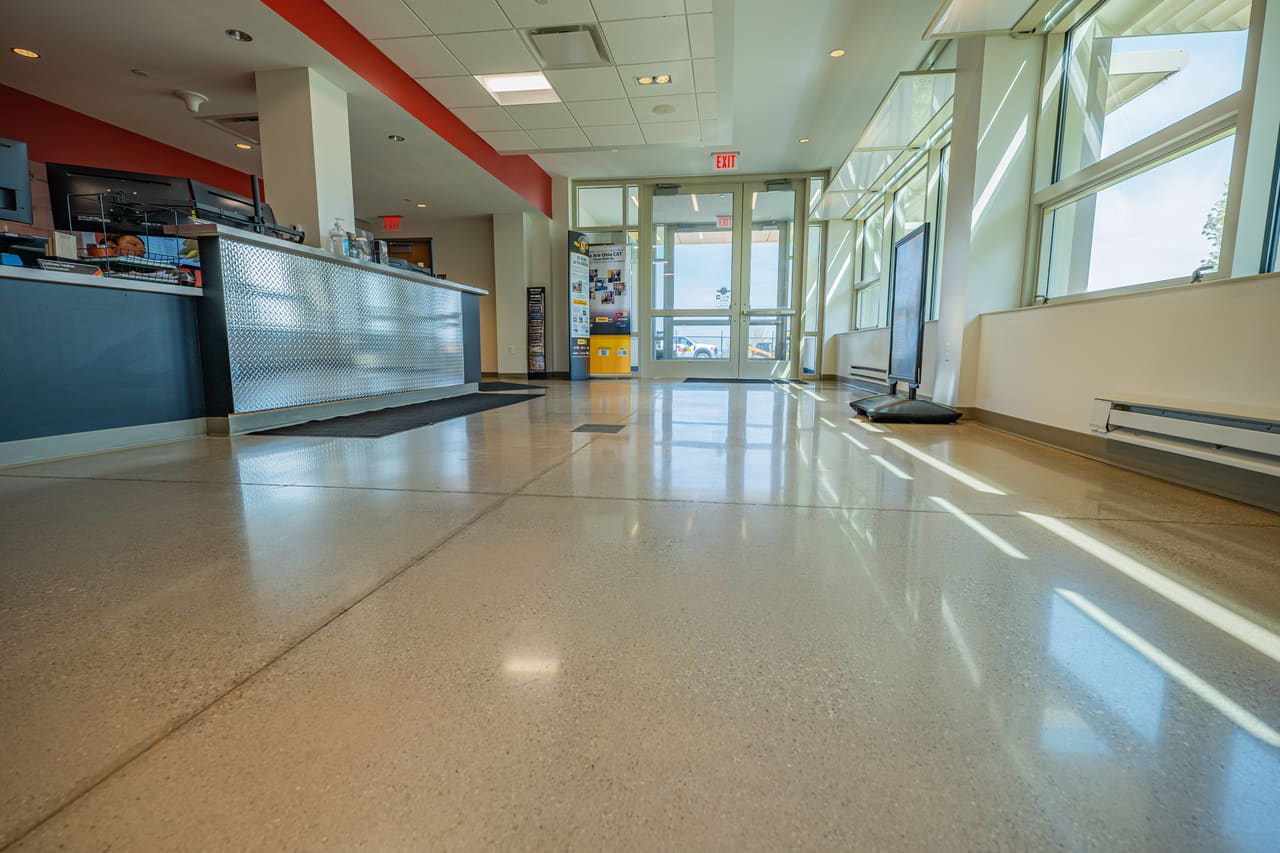 Ohio CAT Equipment Dealership — completed concrete floor by Precision ProFloor